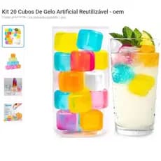 Cubo De Gelo Artificial Ecológico Reutilizável Colorido