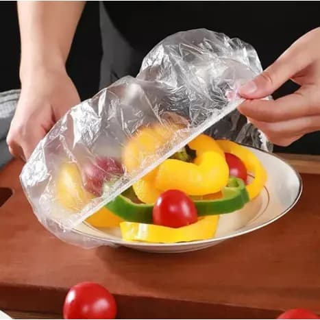 Capa Veda Tudo Touca Plástica Descartável Multiuso Alimentos  com 80 UNIDADES