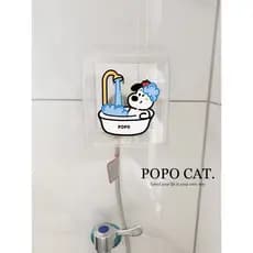 Tomada de vaso sanitário de desenho animado, caixa à prova de respingos, caixa inteligente autoadesiva à prova d'água ti