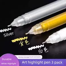 Arte branco iluminador pintura caneta pintado à mão marca quadrinhos arte estudantes iluminador branco esboço acrílico c
