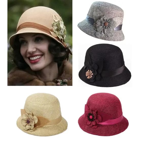 Chapéu Clochê Feminino Retrô Verão tecido levinho forrado