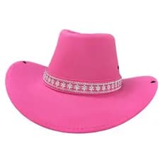 Chapéu cowboy faixa brilho Florzinha corrente boiadeira Ana Castela