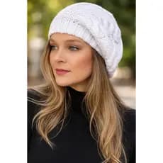 Boina De Lã Trança Feminina Touca Caidinha Gorro de Inverno