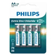 Pilha Philips Zinco Aa Bateria Carvão R03l4b/59 C/4 Und - ENVIO IMEDIATO