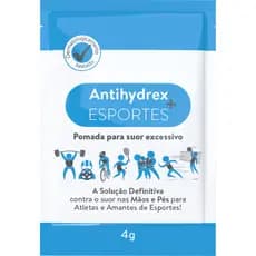 Antihydrex Esports Sem Suor Axilas Mãos Pés Secos Sachê