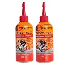 Kit 2 Óleos Lubrificante Corrente Tectire Tec 50 Bio Cera Para Bike 120ml Ciclismo Novo