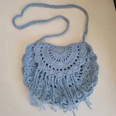 Bolsa Boho Chic em Crochê com Franjas Removíveis Saco Transversal Tiracolo