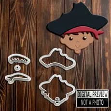Cortador Rostinho de Pirata - 5cm