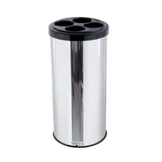 Lixeira Redonda Inox Para Copos Descartáveis Agua 50cm