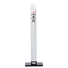 Dispenser Lixo Individual Café PVC Lixeiras Copos Descartáveis 50ml - Branco