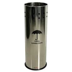 Suporte Porta Guarda Chuva Cesto Redondo Em Aço Inox 50 cm de Altura 17 Litros Decorativo