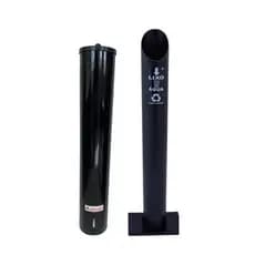 Kit Lixeira Pvc Com Dispenser Porta Copo Descartável Água 200Ml Para Empresa Consultório
