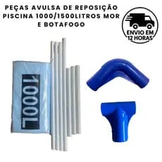 Barras/Peças Estruturais/Lona - Piscina 1000/1500 Litros