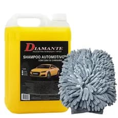 Shampoo Automotivo com Cera 5L 1:15 + Luva Microfibra – Brilho e Proteção na Medida Certa