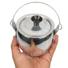 Mini caldeirão bojudo de aluminio nº 10 cm - 600 ML