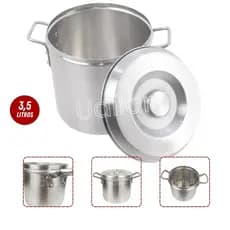 Caldeirão linha hotel 3,5 litros pequeno n°18 cm Panela Aluminio cm Cervejeiro
