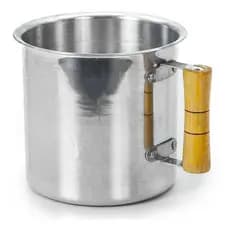 Canecão 1,2 Litros leiteira de aluminio polido - n°12 caneco fervedor multiuso cozinha