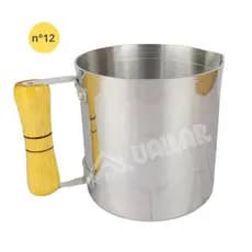 Canecão 12 Cm Alumínio grosso luxo Leiteira Alumínio Polido