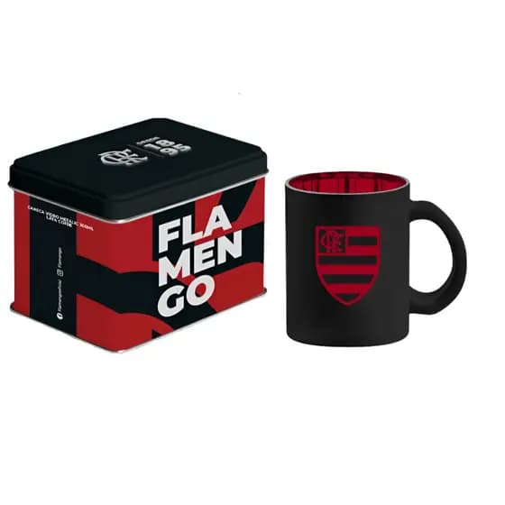 CANECA VIDRO DIAMOND METALIC - FLAMENGO