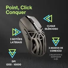 Mouse Gamer 2.4G Bluetooth Recarregável Smailwolf Rs8 PAW 3311 Tri-Mode