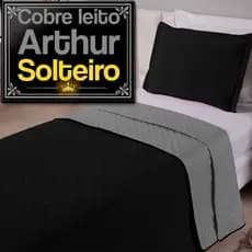Kit Colcha Solteiro 2 Peças Dupla Face Viés Matelado Sem Costura Aparente Porta Travesseiro