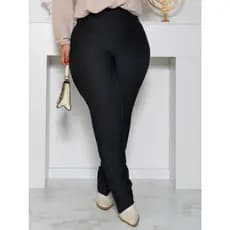 Calça Plus Size Bandagem Feminina Ziper Barra Estilo Legging Feminina Inverno Frio Do GG AO G5
