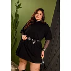 Camiseta Casual Camisetão Oversized Plus size Vestido Algodao Moda Gringa Tamanho Grande