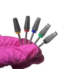 Broca de tungstênio cônica para unhas de gel/fibra/porcelana/alongamento