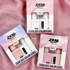 Kit Francesinha Esmalte Em Renda e Esmalte em Gel UV LED ZEM Original Seca na Cabine Unha