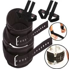 Kit 2 Cinto Musculação Agachamento Crossfit Profissional + Tala Strap Para Levantamento Peso Fitness