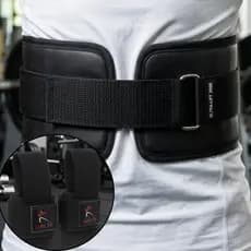 Cinturão Musculação Academia Crossfit + Par De Strap Gancho Tala Pegada Musculação
