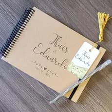 Caderno Álbum Livro de Assinatura para Casamento