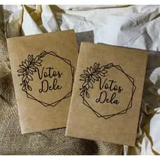 Cartão de Votos Noivo e Noiva Casamento Rústico