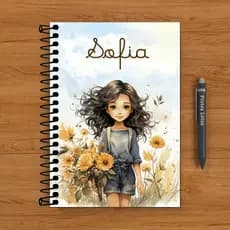 Agenda Planner Caderno Personalizado Infanto Juvenil Hobbies Músicas Sonhos Desenhos para Colorir