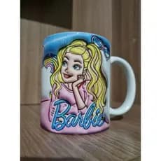 Caneca Barbie 3D com Nome Personalizada