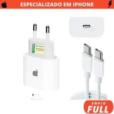 Carregador iPhone 15 Original Pro Max 35W Turbo Completo Fonte USB-C + Cabo Tipo C Lacrado