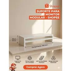 Suporte Base De Monitor ErgonômicoOrganizador de Mesa Home Office Notebook Gamer