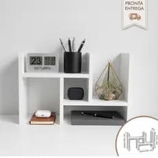 Par de Nicho Organizador Ajustável de mesa livros home office escritório