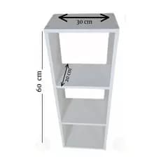 Mesa de Cabeceira Nicho Triplo Multiuso Porta Objetos de Chão mesinha