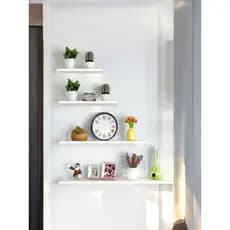 kit de Prateleiras com 4 decorativas com Cantoneira 20/30/40/50 escritório quarto cozinha banheiro