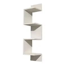 Prateleira de Canto Vertical Parede decorativa 100 % MDF quarto sala cozinha livros nicho escritorio