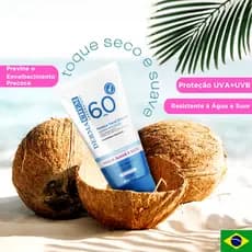 Protetor Solar Facial Dermachem FPS 60 sem cor Pro Rosto Toque Seco Com Vitamina E Efeito Matte 40g