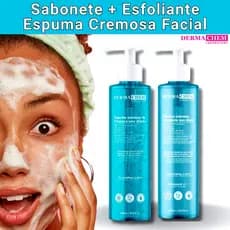 Kit Skincare Sabonete Facial + Esfoliante Espuma Cremosa com Aloe Vera Pró-Vitamina B5 Dermachem