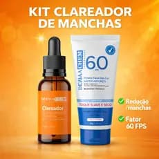 Kit:  Skincare Protetor Solar Facial FPS 60 sem Cor Toque Seco +  Sérum Clareador Melasma e Manchas