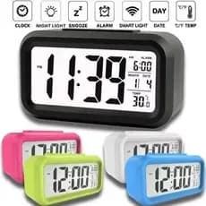 Relógio de Mesa Portátil Digital Despertador Led Lcd Brilha Escuro
