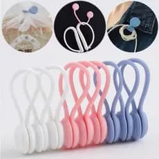 Kit 3/6/9 Organizador de cabo magnéticos para carregador/fone de ouvido