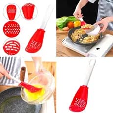 Escumadeira multiuso Espumadeira Culinária Silicone Ralador Amassador All In One 6em1