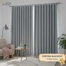 Cortina Blackout Premium 3 Metros Modelo para Trilho Suiço - Corta Luz