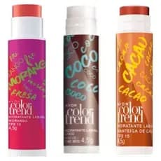 Hidratante Labial Batom Morango amora ou Manteiga de Cacau Color Trend FPS 15 Avon - Escolher