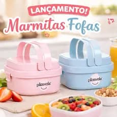 Kit 03 Marmita Com 2 Divisórias Alças E Trava De Segurança - Potes